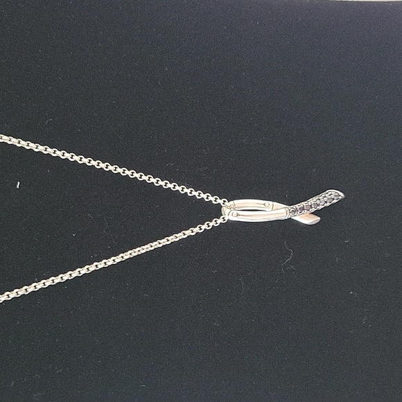 John Hardy Black Sapphire Bamboo Necklace - Picture 4 of 8